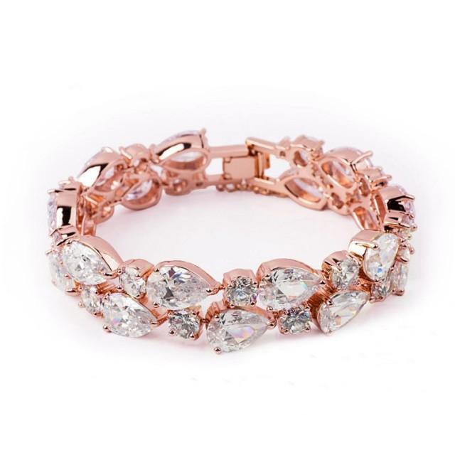 Rose Gold Crystal Bracelet Rose Gold 