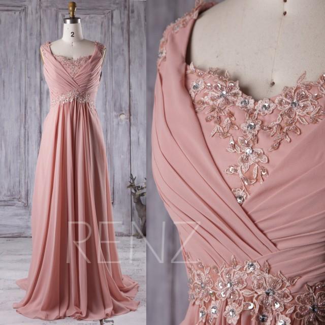 mauve beaded gown
