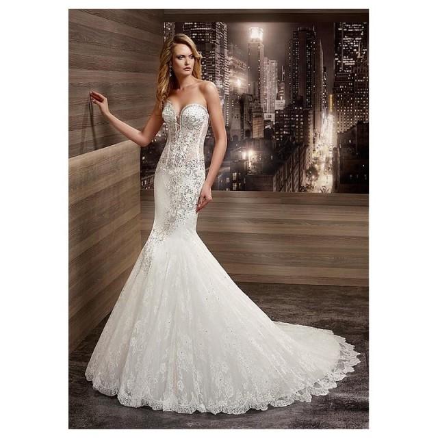 Marvelous Lace And Satin Sweetheart Neckline See Through Mermaid Wedding Dresses With Chemical 5500