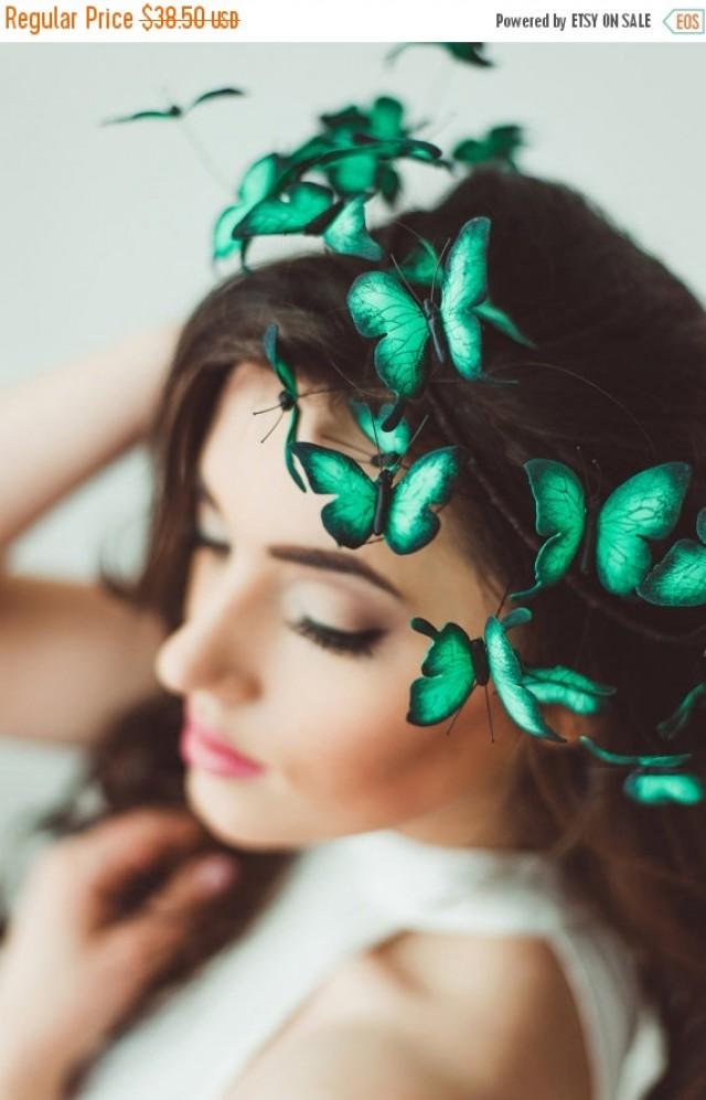 Christmas SALE Turquoise Butterflies Crown Tiara Wholesale Butterfly