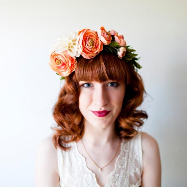 My Darling, Dahlia Flower Crown Handmade Wreath 2599744 Weddbook
