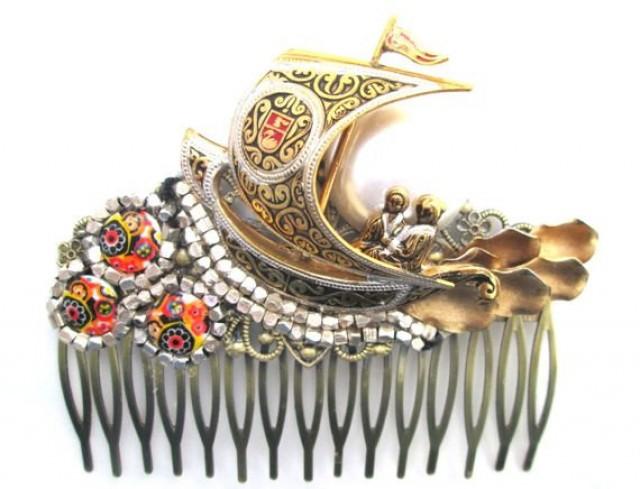 jewelled hair comb