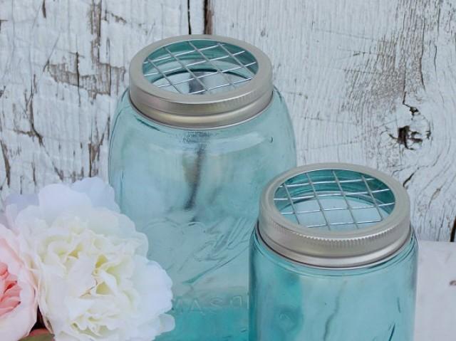 Mason Jar Wedding Decorations Mason Jar Flower Frog Lids Reception