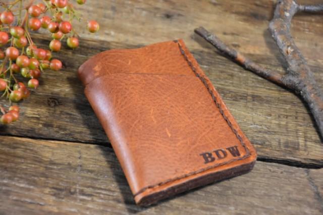 Front Pocket Mens Wallet , Personalized Leather Wallet Leather Card Wallet, Minimalist Wallet ...