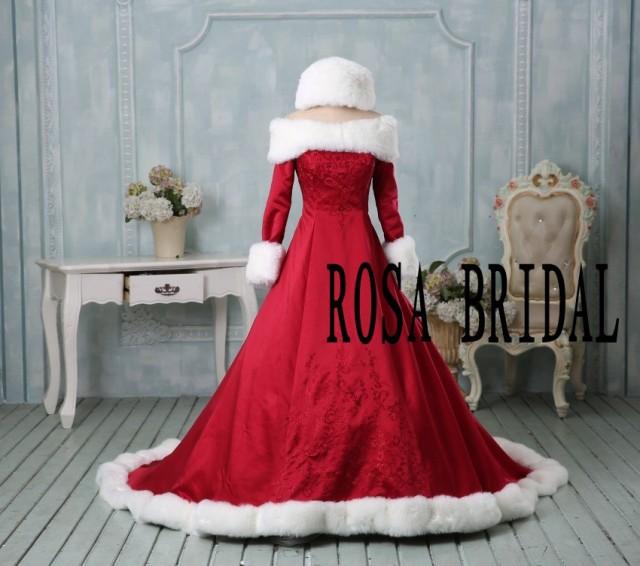 red christmas wedding dress