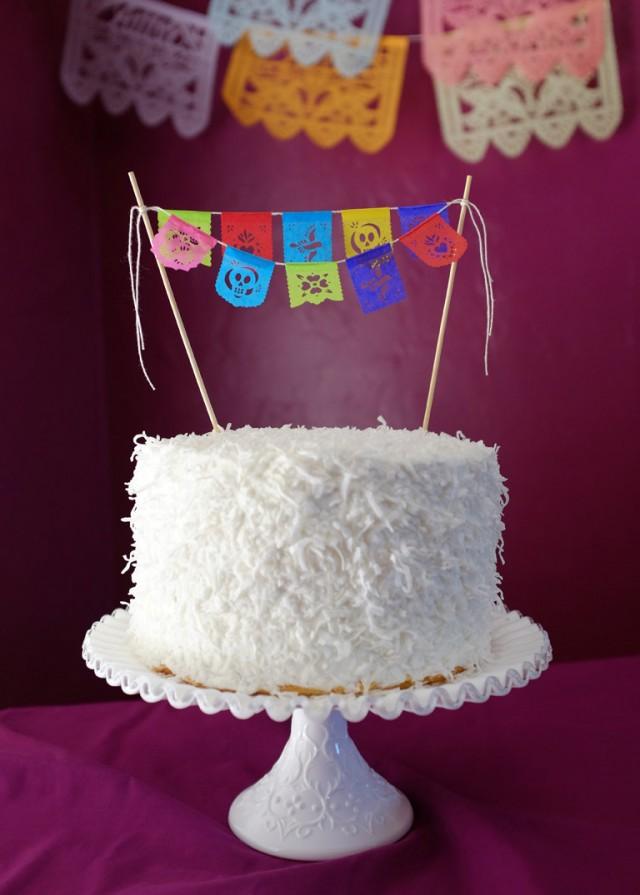 Papel Picado Cake Topper Bunting Sets Of 2 Pastelitos Picaditos 2602422 Weddbook 6517