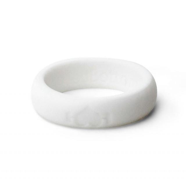Wod White Silicone Wedding Rings for Women Fitness Bands Perfect for Crossfit