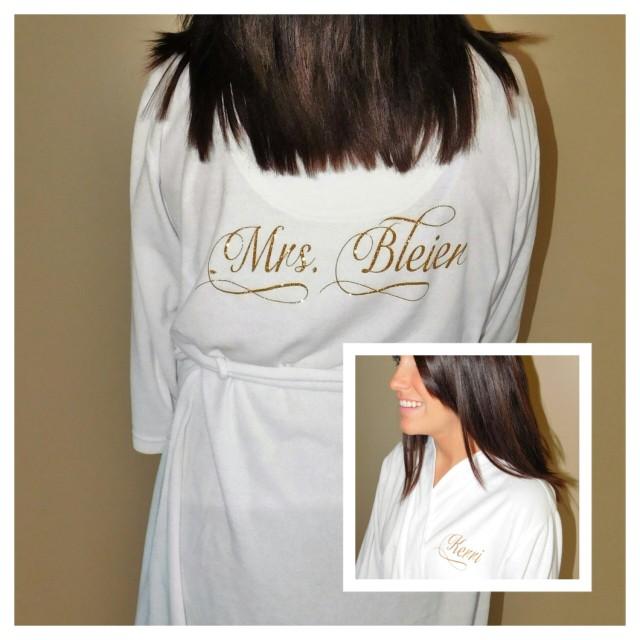 Bride Robe Mrs Robe Personalized Wedding Robe Soft And Light Weight