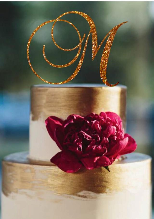 Monogram Cake Topper Initial Wedding Cake Topper Custom Monogram Topper Personalized Letter