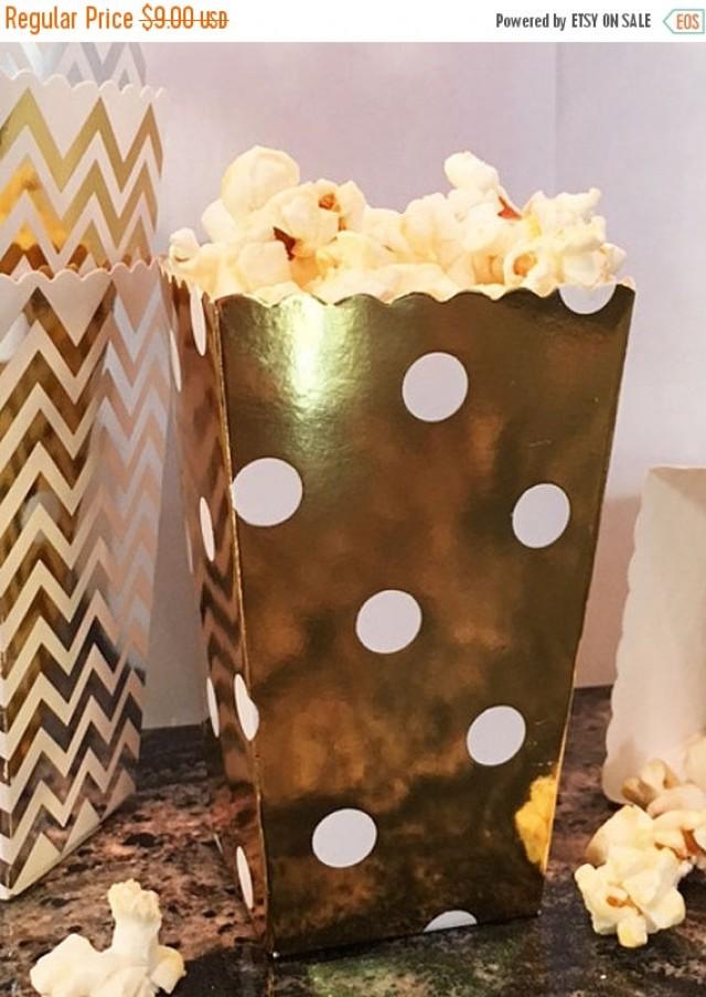 GLAM SALE 36 Mini Popcorn Favor Boxes In Chevron, Stripe Or Polka Dot
