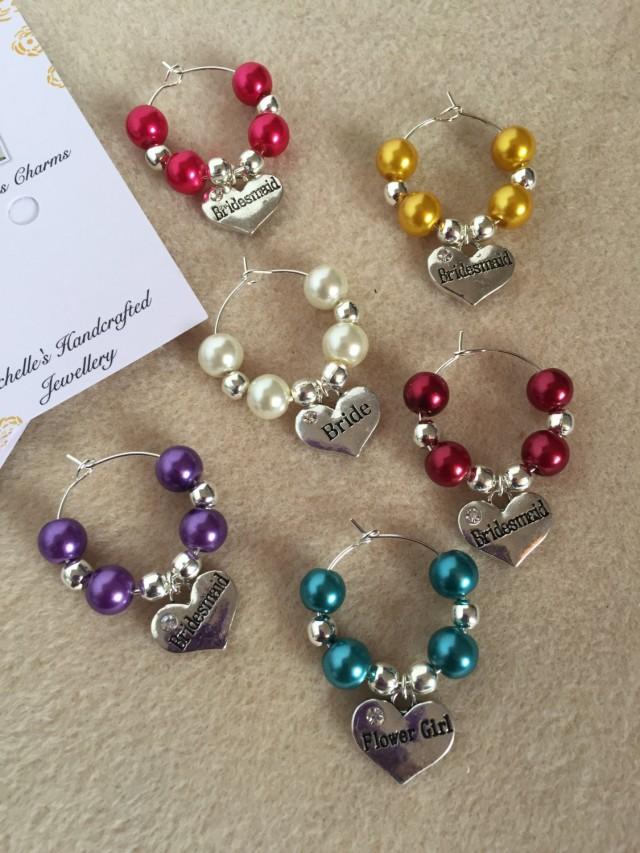 Wedding Wine Glass Charms Table Decor Wine Glass Charms Wedding Table Decor