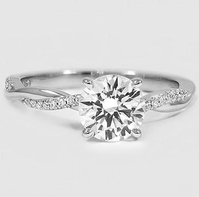 twisted vine diamond engagement ring