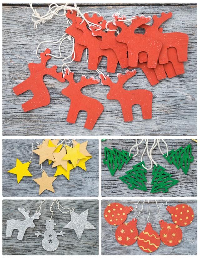 Red Christmas Reindeer Ornament Stocking Stuffers Handpainted Red Red Christmas Reindeer Ornament Stocking Stuffers Handpainted Red