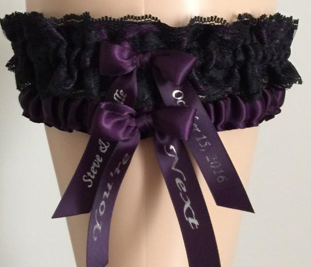 purple garter set