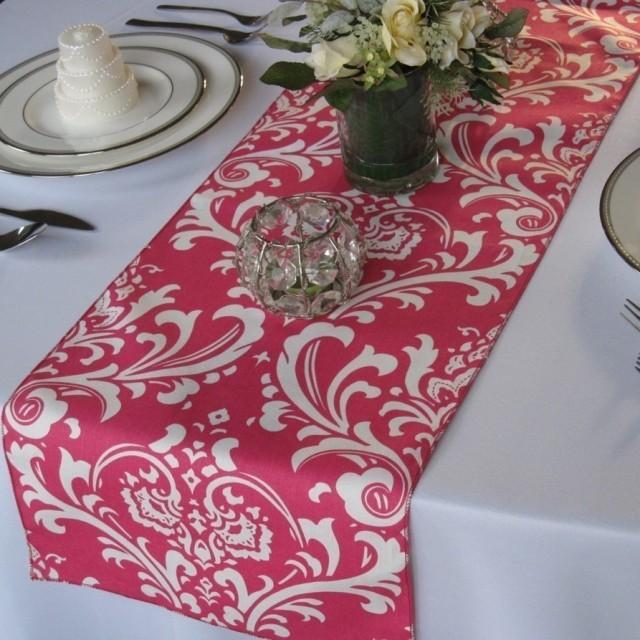 hot pink table runner