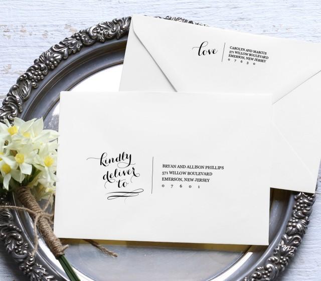 Calligraphy Address Template Wedding Envelope Printable Diy Envelope Instant Download 0500