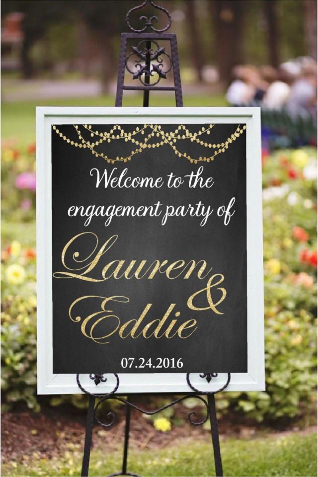 Engagement Party Decor, DIY Printable, To The Engagement Party