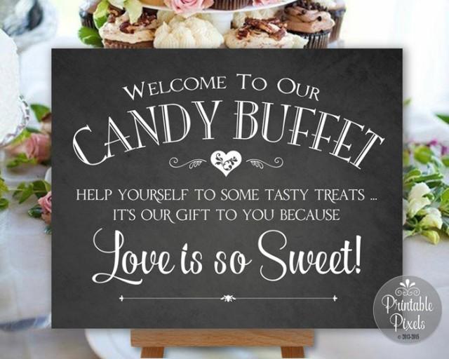 Candy Buffet Sign Chalkboard Printable Wedding Sign Digital Instant
