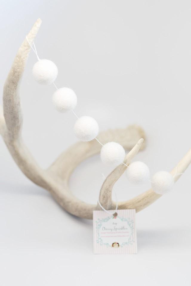 50 Felt Balls White Felt Ball Garland White Pom Poms White Felt