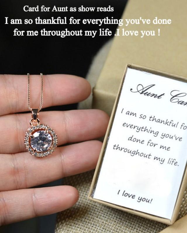 Aunt,cz Diamond Necklace,gold/rose Gold 