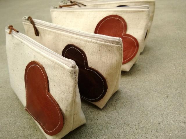 Set Of 8 Leather Bridesmaid Clutches Rustic Country Wedding