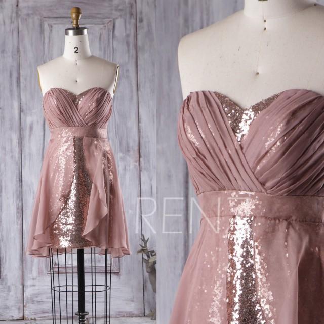 dusty rose sparkly bridesmaid dresses