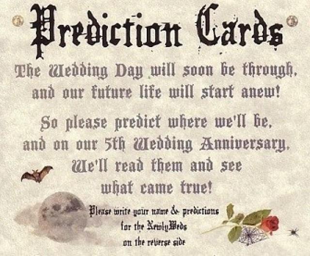 Wedding Favors Halloween Gothic Graveyard Prediction Cards Qty 150