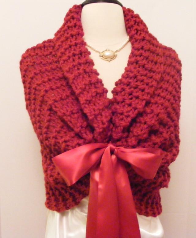Winter Wedding/Red Wedding Shawl/Bridal Cape/Valentine Wedding/Bridal Bolero/Wedding Shawl/Hand