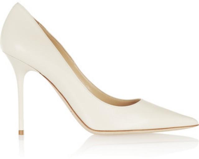 Jimmy Choo Abel Leather Pumps Offwhite 2615398 Weddbook