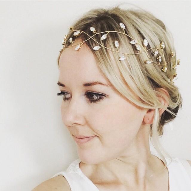 Bridal Headpiece, Hair Vine, Gold Headpiece, Gold Vine, Bridal Hair