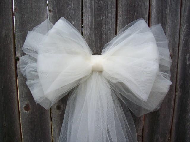 Tulle Pew Bow Over 20 Colors Tulle Church Pew Decor Tulle Pew