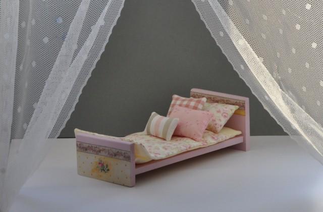 wooden barbie bed