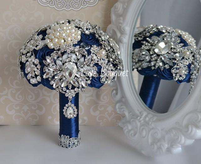 silver wedding brooch