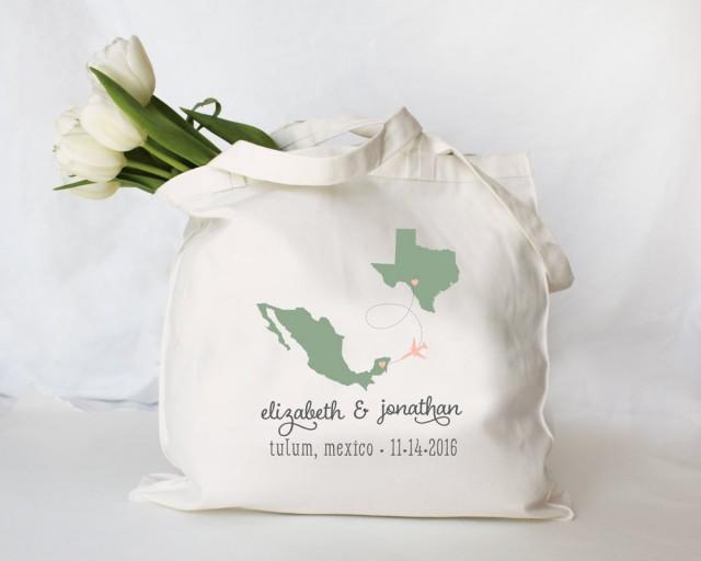 Custom Personalized Destination Wedding Tote Wedding Welcome Tote