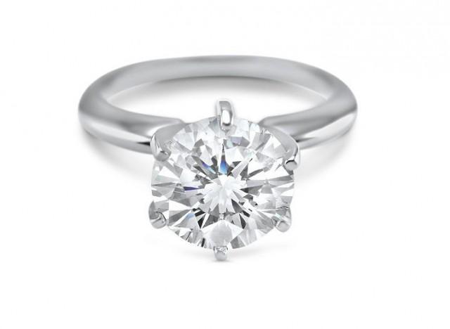 simple solitaire cz engagement ring