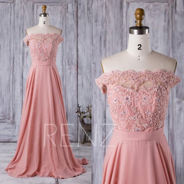 2016 Coral Bridesmaid Dress Long Lace Illusion Off The Shoulder Wedding Dress Strapless Prom 7871