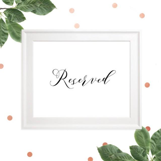 Reserved Wedding SignReserved Table SignReserved Printable Sign