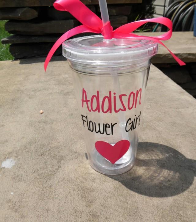 Flower Girl Tumbler, Flower Girl Cup, Flower Girl Tumblers, Flower Girl