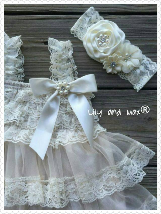 Flower Girl Dress Baby Flower Girl Dresses Baby Lace Dress Rustic