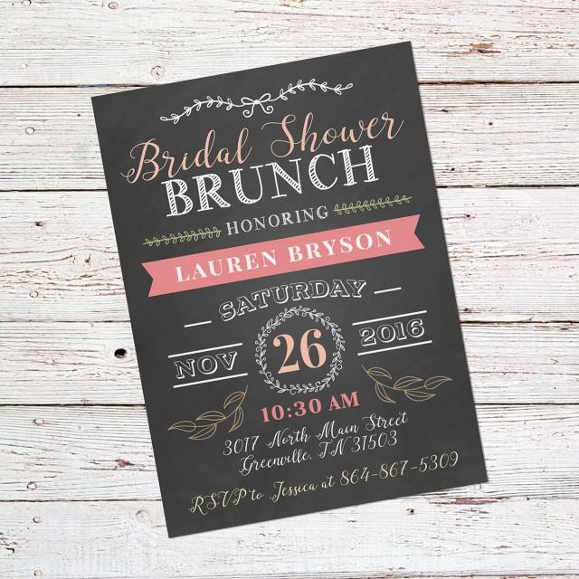 Bridal Shower Invites Bridal Brunch Invitation Printable Bridal