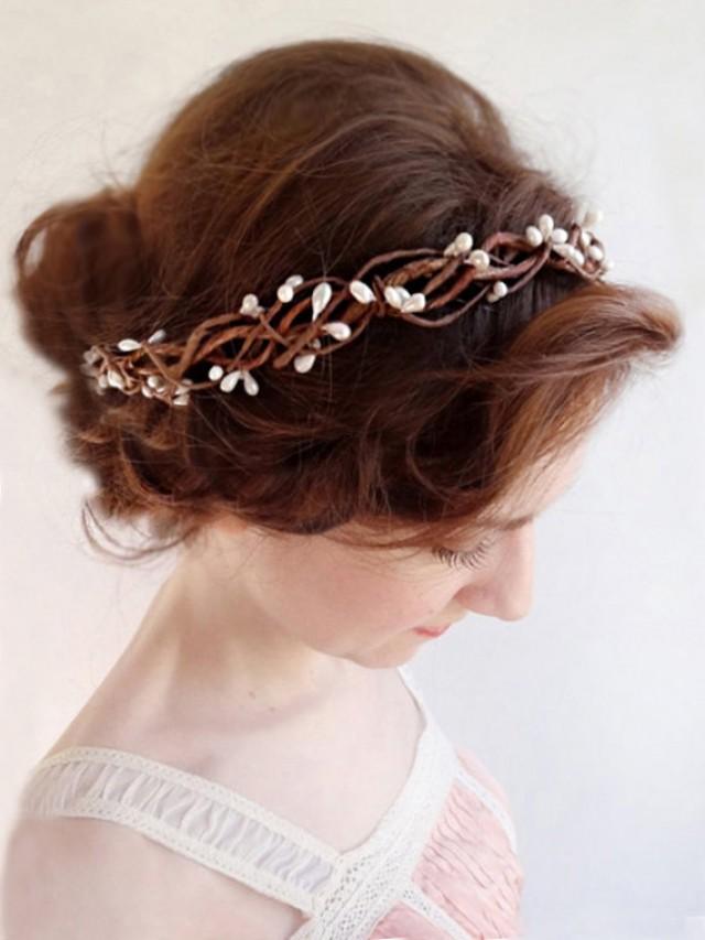 Bridal Headband, Boho Headband, Bridal Headpiece, Boho Chic Prom