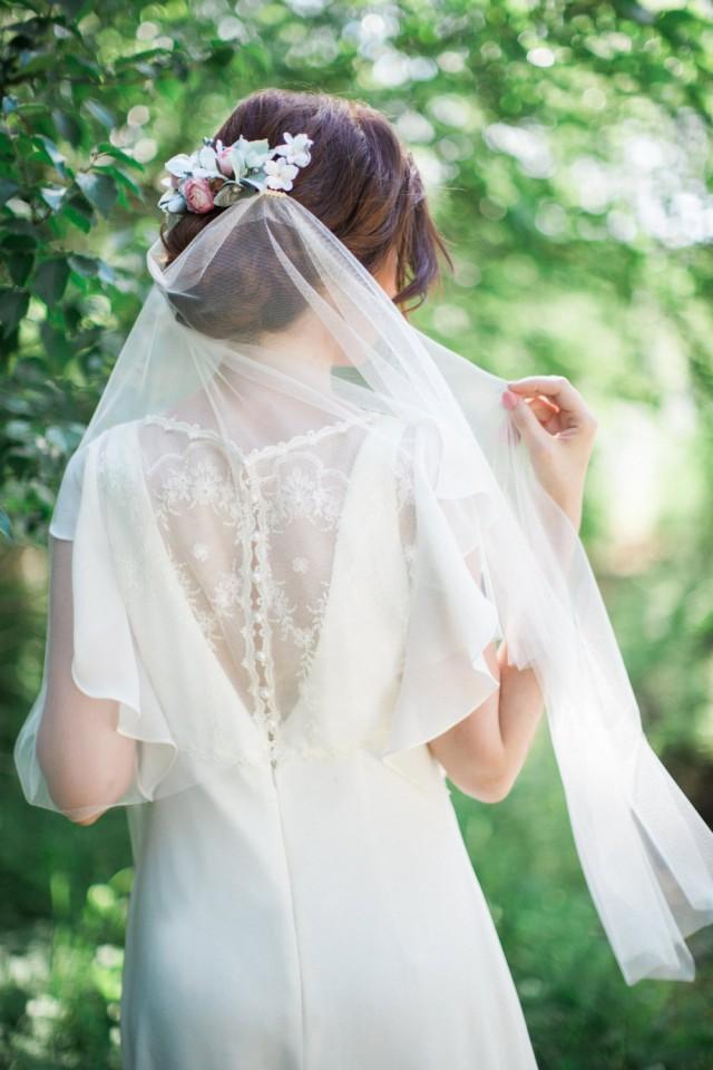 Draped Veil, Boho Veil, Bohemian Wedding Veil, Boho Bridal Headpiece