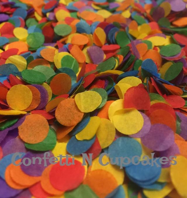 Tissue Paper Confetti, Rainbow Confetti, Birthday Party Decor, Party