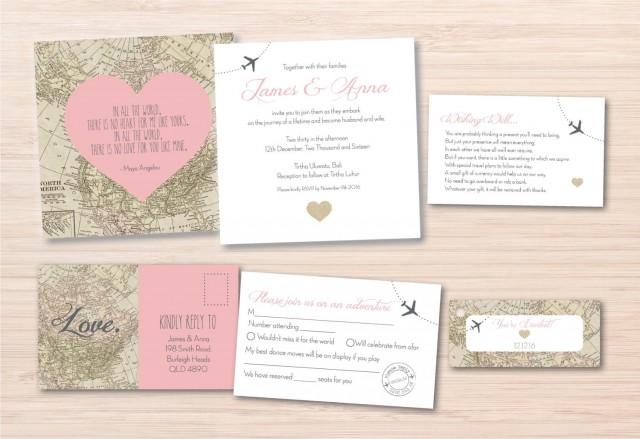Map Wedding Invitation Destination Wedding Invitation