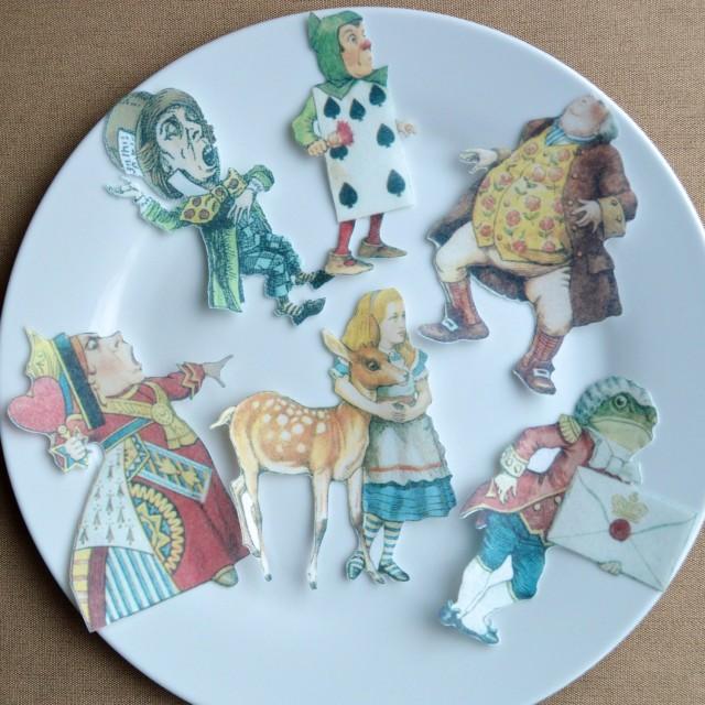 Edible Alice In Wonderland X 6 Xlarge Figures Set B Wafer Paper