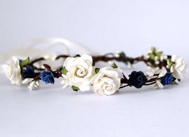 dark blue flower crown