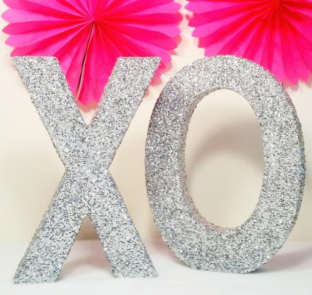 Wedding Sign Xo Wood Letters Sweetheart Table Decorations Glitter Letters Silver Wedding Gold Decor Freestanding Table Decorations 2622709 Weddbook