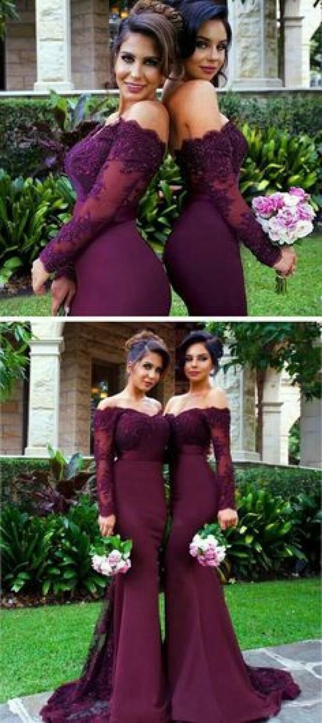 Sexy Mermaid Long Sleeve Lace Long 