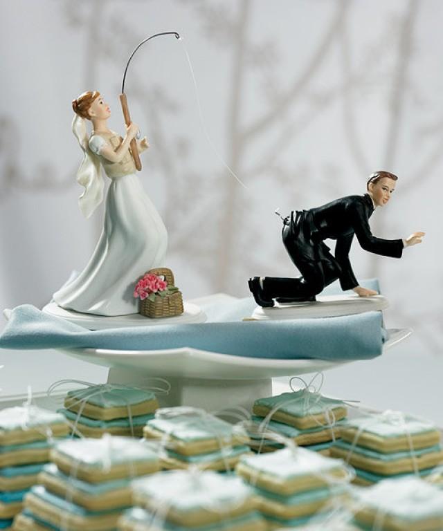 Gone Fishing Bride Or Groom Bride No Fishing Wedding Caketoppers