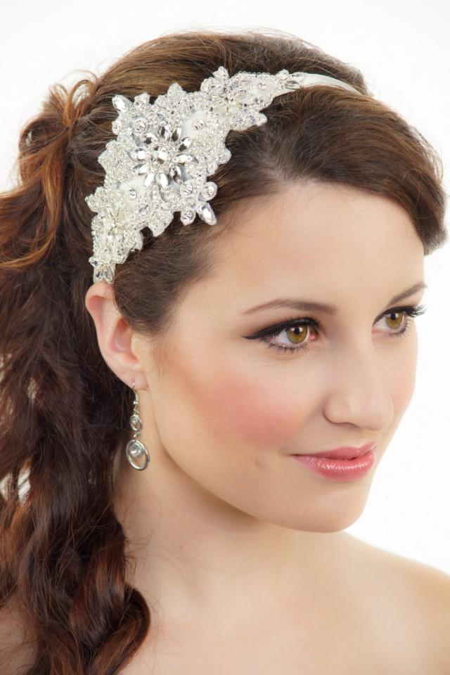Bridal Headband, Silver Headband, Gatsby Art Deco Headband, Hair Piece